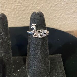 Silver Peacock Women's Ring